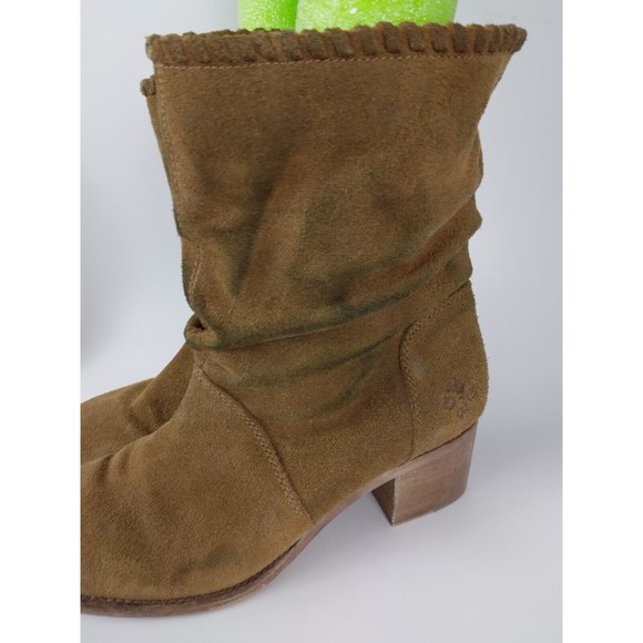 Patricia Nash Cognac Monte Brown Leather Suede Slouch Mid Calf Boots Womens 11M - Picture 5 of 11